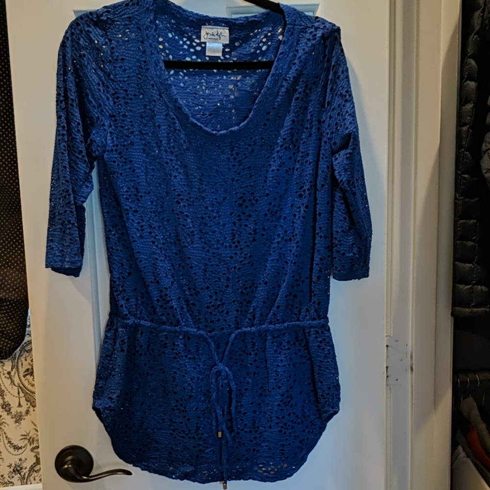 Blue beach cover up